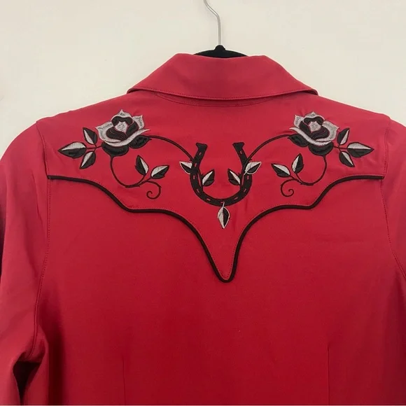 Roper Womens Dress Old West Collection with Embroidery - Red - Picture 12 of 14